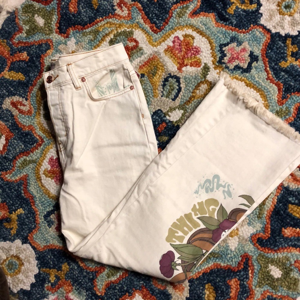 New Free People Rising Sun Flare Jeans - Picture 8 of 8